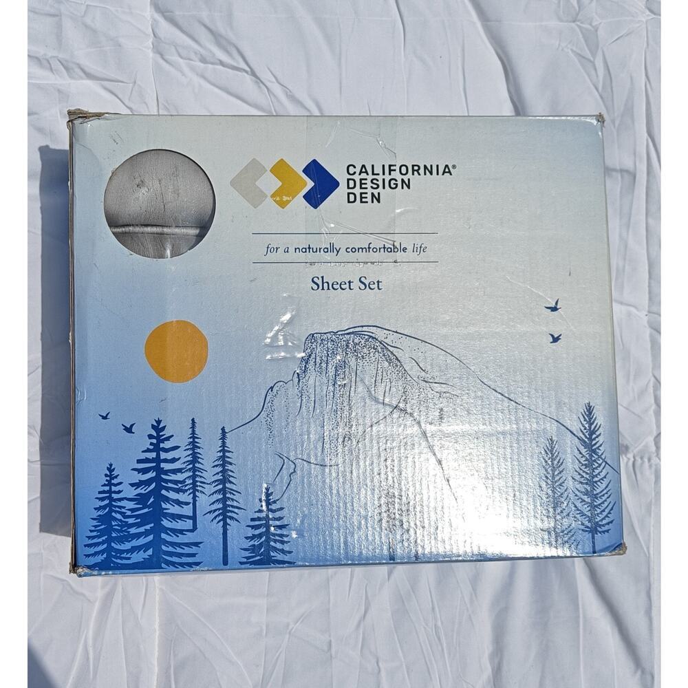 California Design Den Sheet Set - 100% Cotton Sateen SPLIT KING Size
